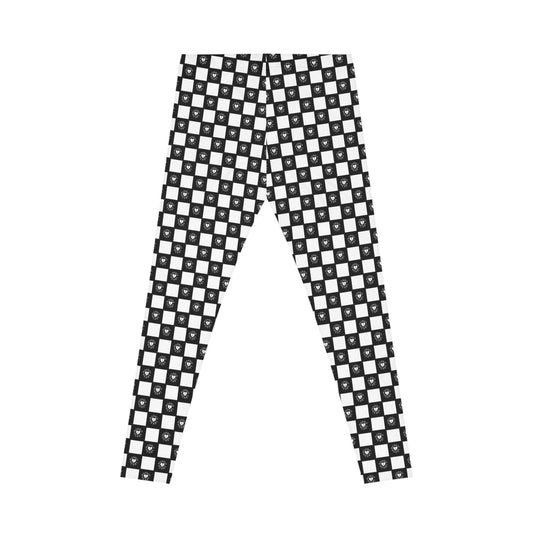 Checker Print Leggings – Morbid Heart Logo
